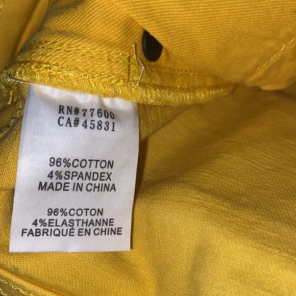 NEW SANDRINE ROSE X FREE PEOPLE WIDE LEG YELLOW HIGH RISE CROP JEANS 25, NWT - Picture 10 of 12